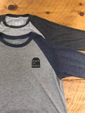 Grey Body / Dark Grey 3/4 Sleeve - Contrast Tshirt